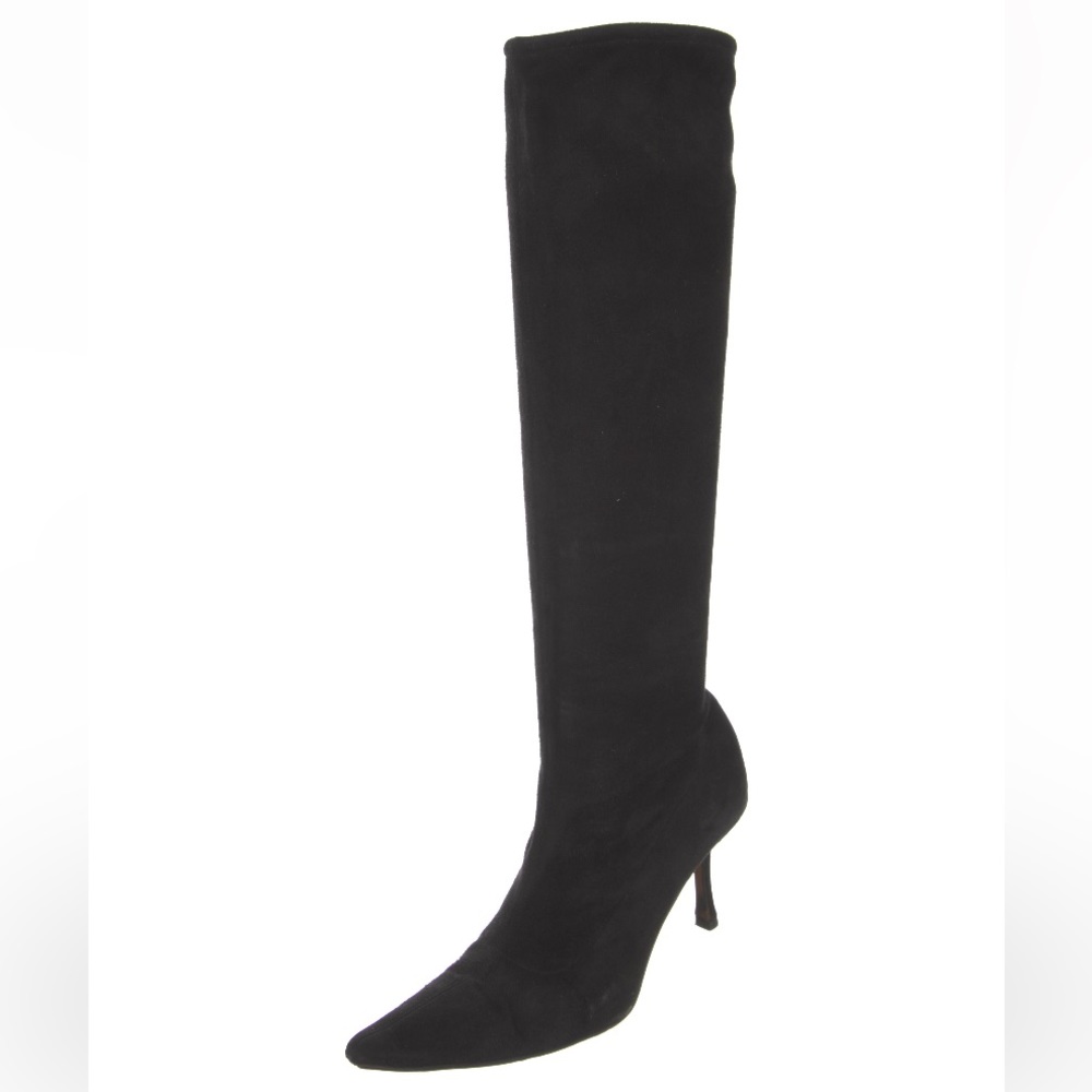 Jimmy Choo Suede Leather Trim Embellishment Boots